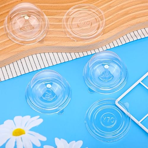 Miniatura 4 de 150 recipientes de plástico transparente para magdalenas, mini caja para magdalenas, cúpula para magdalenas, magdalenas, caja de un solo recipiente