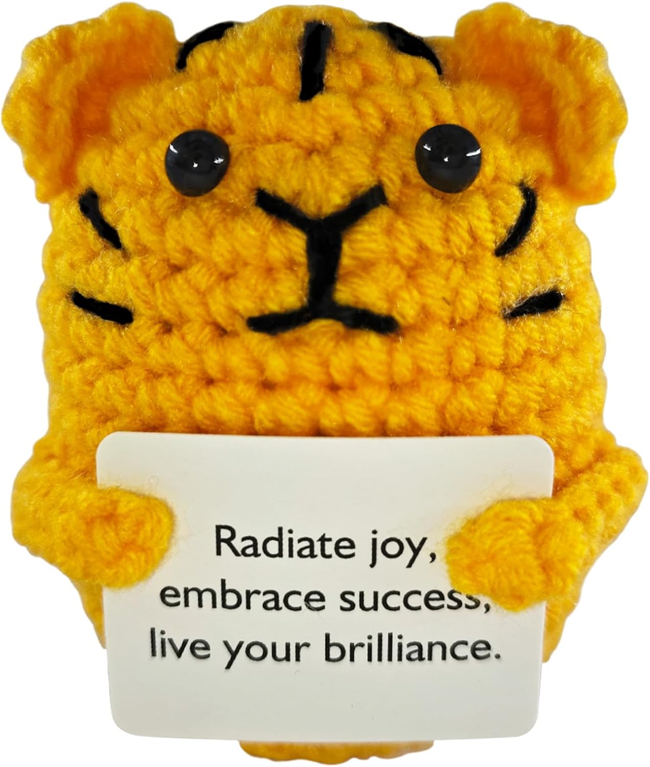 Positive Crochet Animals,Emotional Support Crochet Puppy,Lovely Gift for Friends,Mom,Dad,Grandpa,Grandma,Colleagues,Classmates,Graduation Gift,Positive Puppy,Home Office Decoration