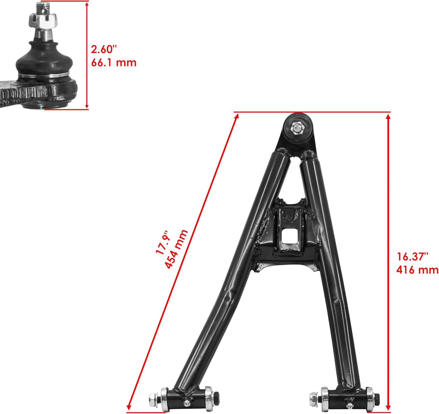 Caltric Front Upper Lower Left Right A-Arms Compatible with Yamaha Raptor 700 YFM700R 2013-2023