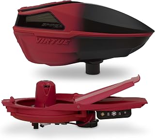 VIRTUE Spire V - Spire 5 - Paintball Loader - Paintball Hopper – 230 Round Capacity - CrownSF III Speed Feed & Rain Lid - Black to Color Fades