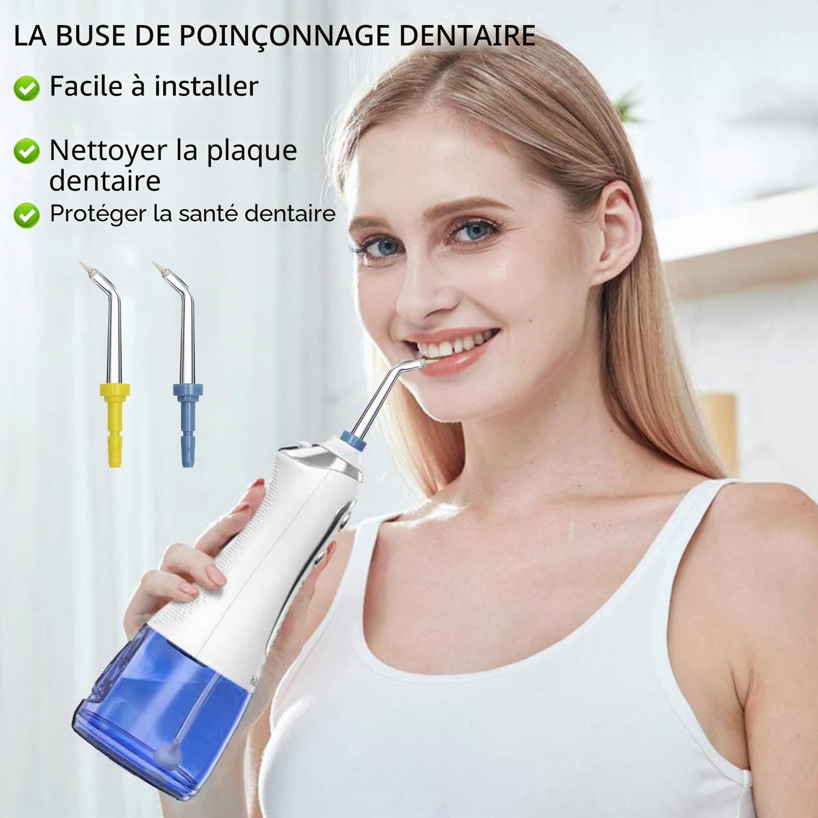 2 embouts de rechange pour Waterpik hydropulseur dentaire - Têtes de rechange pour enlever la plaque parodontale - Outils de nettoyage dentaire