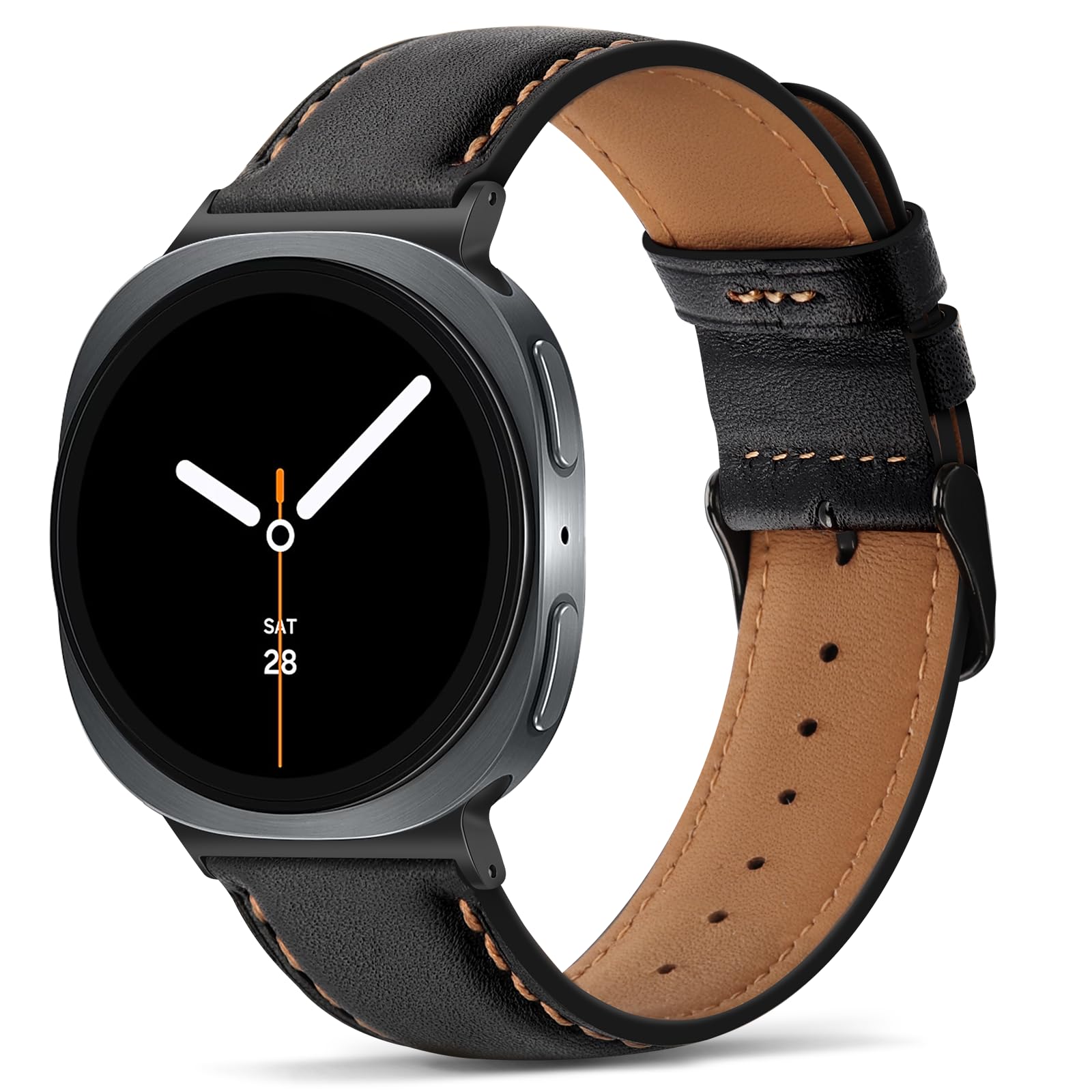 Tasikar Leather Bands Compatible with Samsung Galaxy Watch 8 40mm 44mm, Genuine Leather Strap Compatible with Samsung Galaxy Watch 8 Classic 46mm,