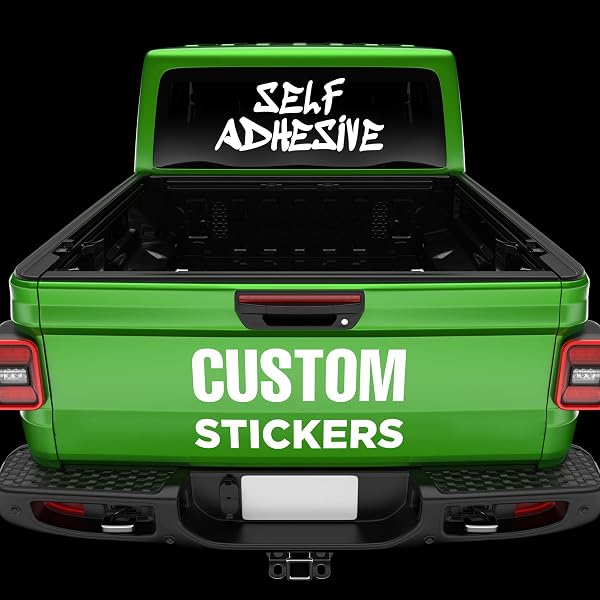 Custom Text Sticker | Car Van Bumper Shop Window Business Personalised Funny Name Quote Slogan Vinyl Lettering Stickers Decals | 30 Text Styles | Add Up to 2 Lines of Text. | 20cm-140cm - 2