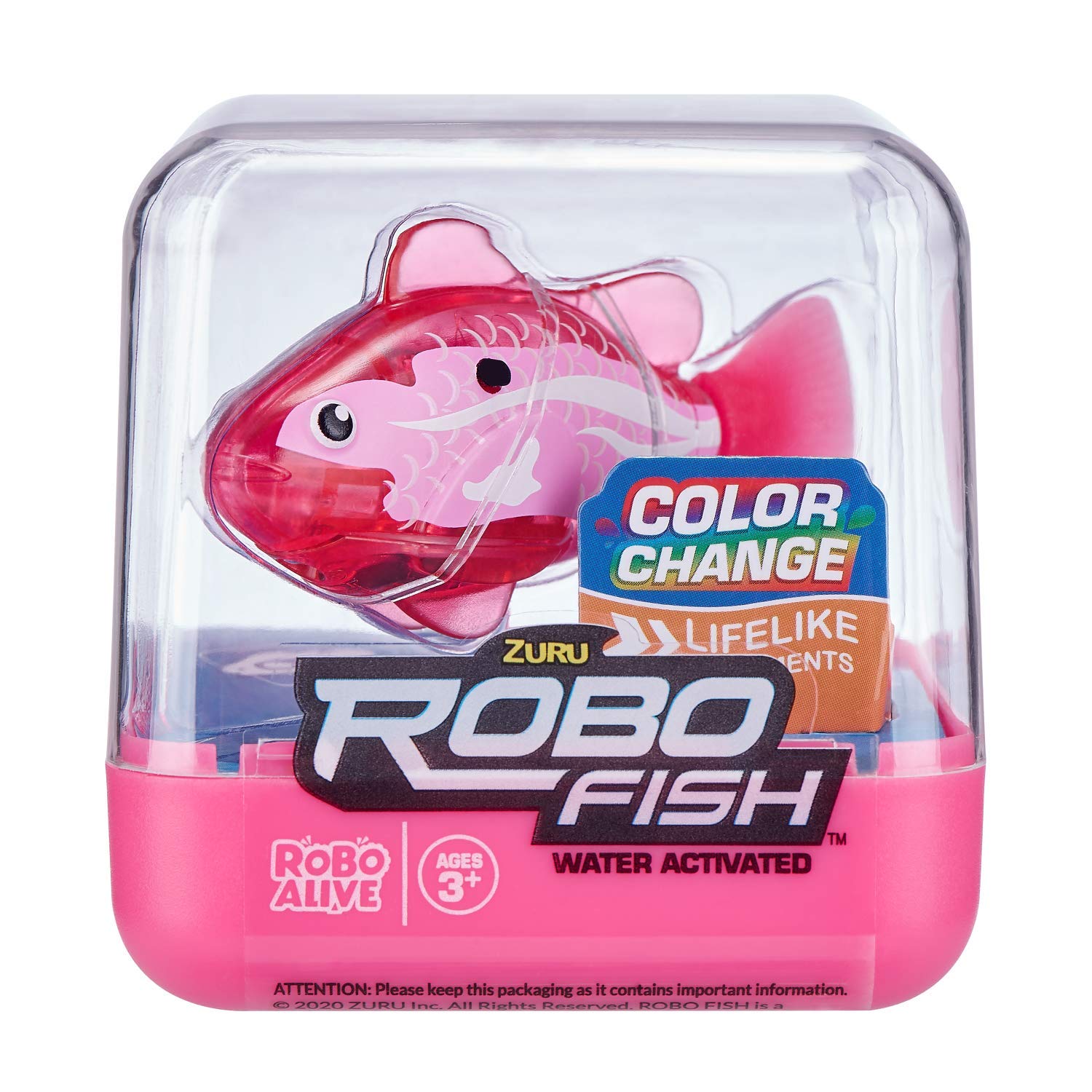Robo Alive 7141D S001 Pink & Lilac Robot Swimming Fish Pack Of 2 Lilac & Pink