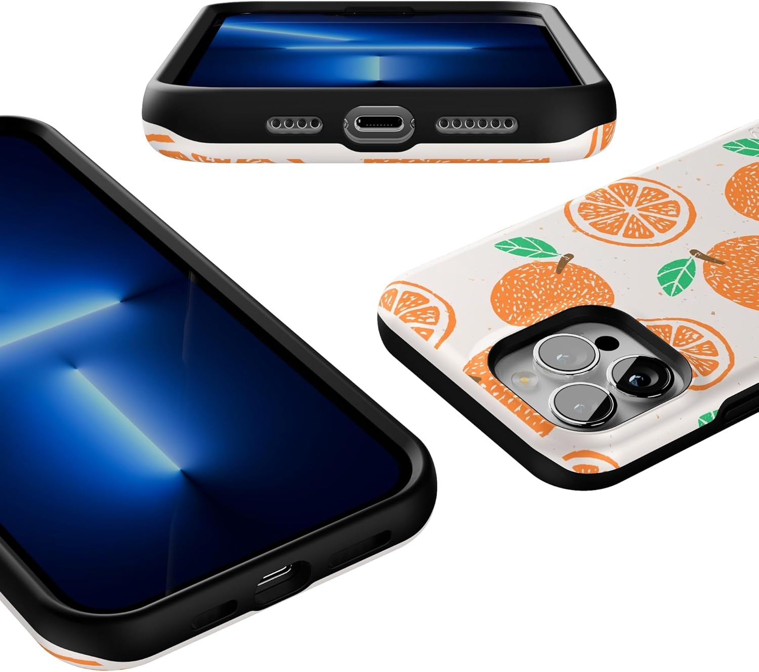 Casely iPhone 13 Pro Max Case | Main Squeeze | Orange Stamped | Bold Protective Design | Compatible with MagSafe