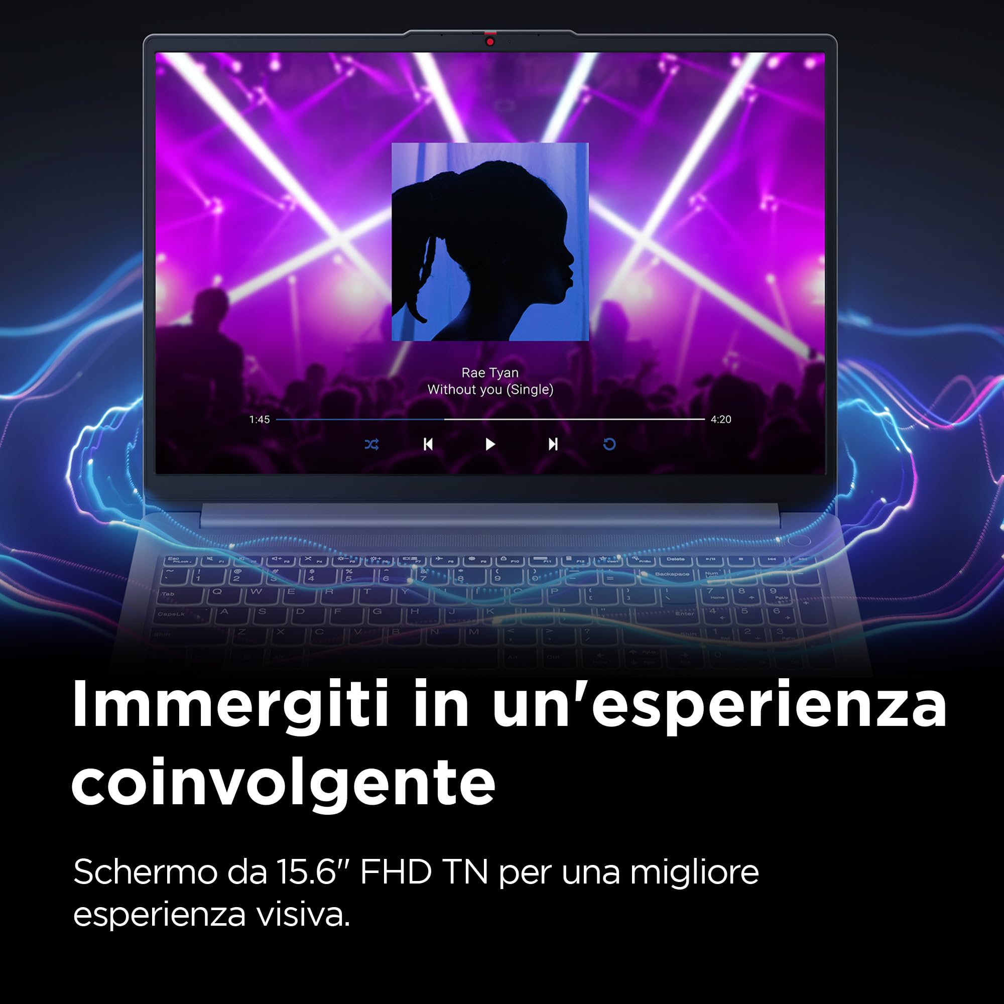 Lenovo IdeaPad Slim 3 Notebook 15,6” FHD (1920x1080), AMD Ryzen 5 7520U, RAM 16GB, 512GB SSD, Grafica Integrata, WiFi 6, Windows 11 Home - Stone Blue