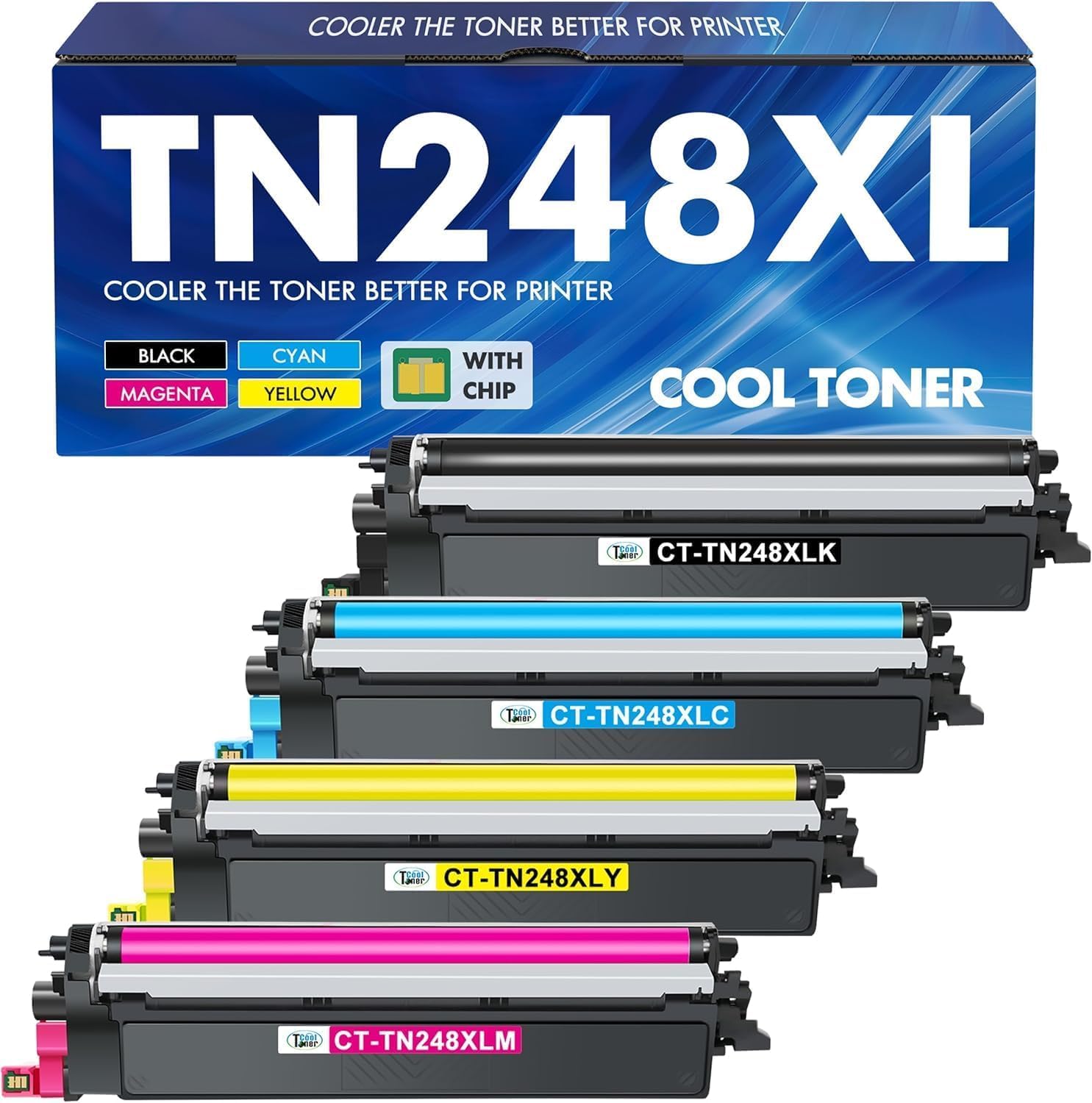 INKCLOUD TN-248 TN248XL CMYK Toner Set Vervanging voor Brother