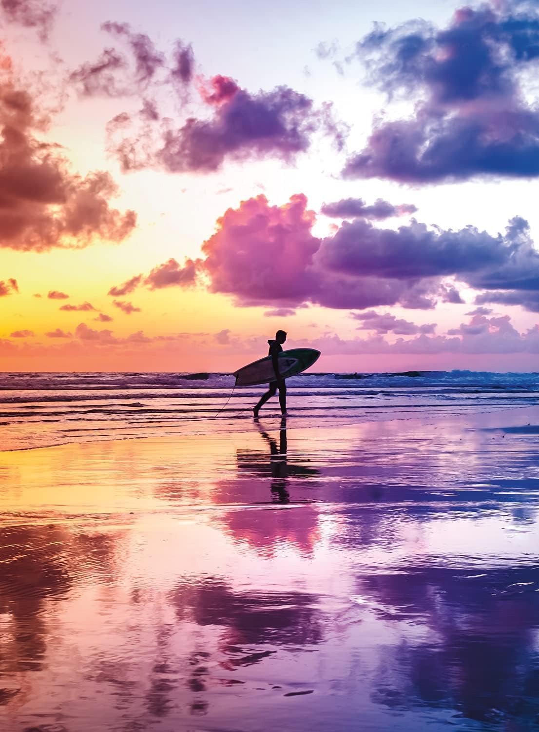 Buffalo Games - Eric Rubens -blanc - Sunset Surfer - 300 Piece Jigsaw Puzzle for Adults -Challenging Puzzle Perfect for Game Nights - Finished Size is 21.25 x 15.00