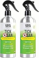 Vista 1 de Yaya Organics Tick Ban - Repelente de garrapatas extra fuerte fabricado con aceites esenciales e ingredientes naturales sin DEET Probado eficaz
