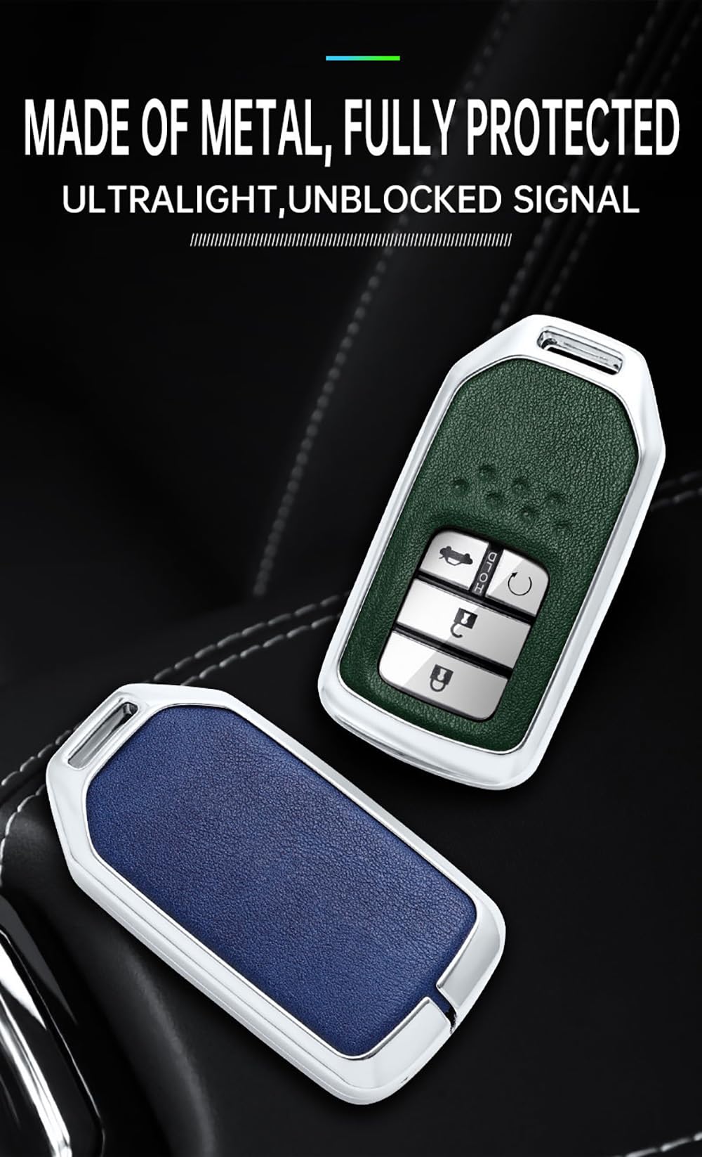 Cover per chiave auto per HONDA CIVIC CRV HRV FRV JAZZ ACCORD 3 tasti chiave telecomando custodia in silicone 3 (blu