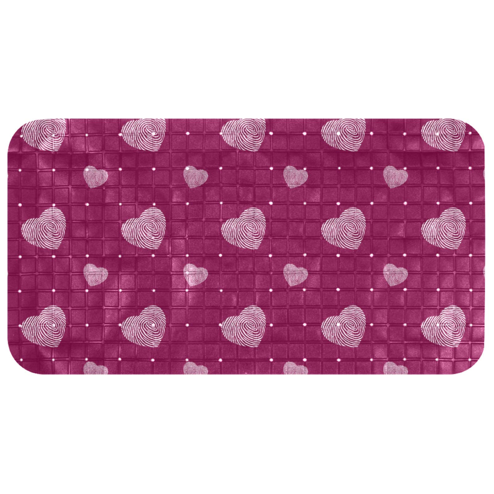 Tapis de bain anti-glissade sans BPA à ventouses pour baignoire