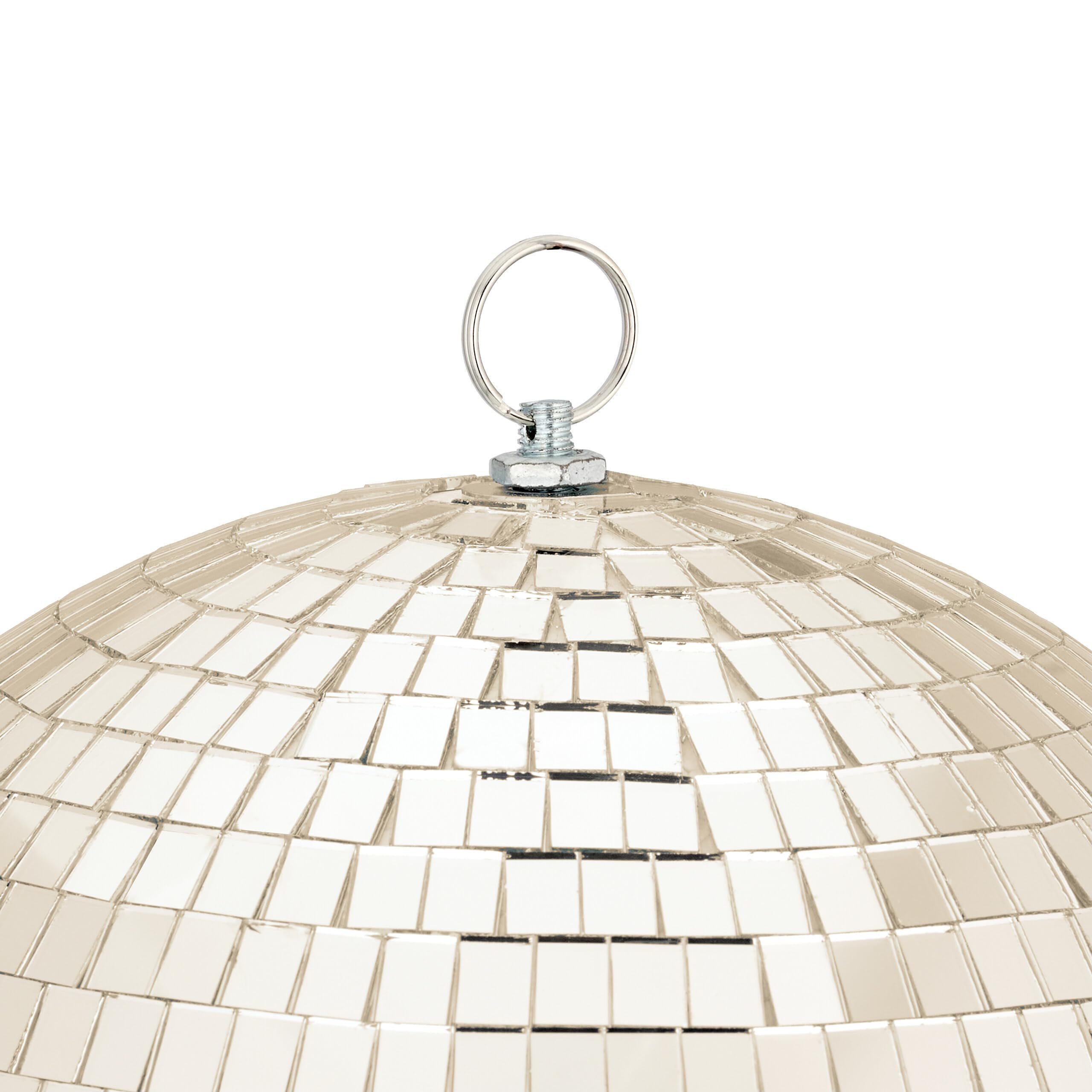 Relaxdays Palla a Specchio Disco Ball Ø 25 cm Decorativa da Appendere per Feste Champagner
