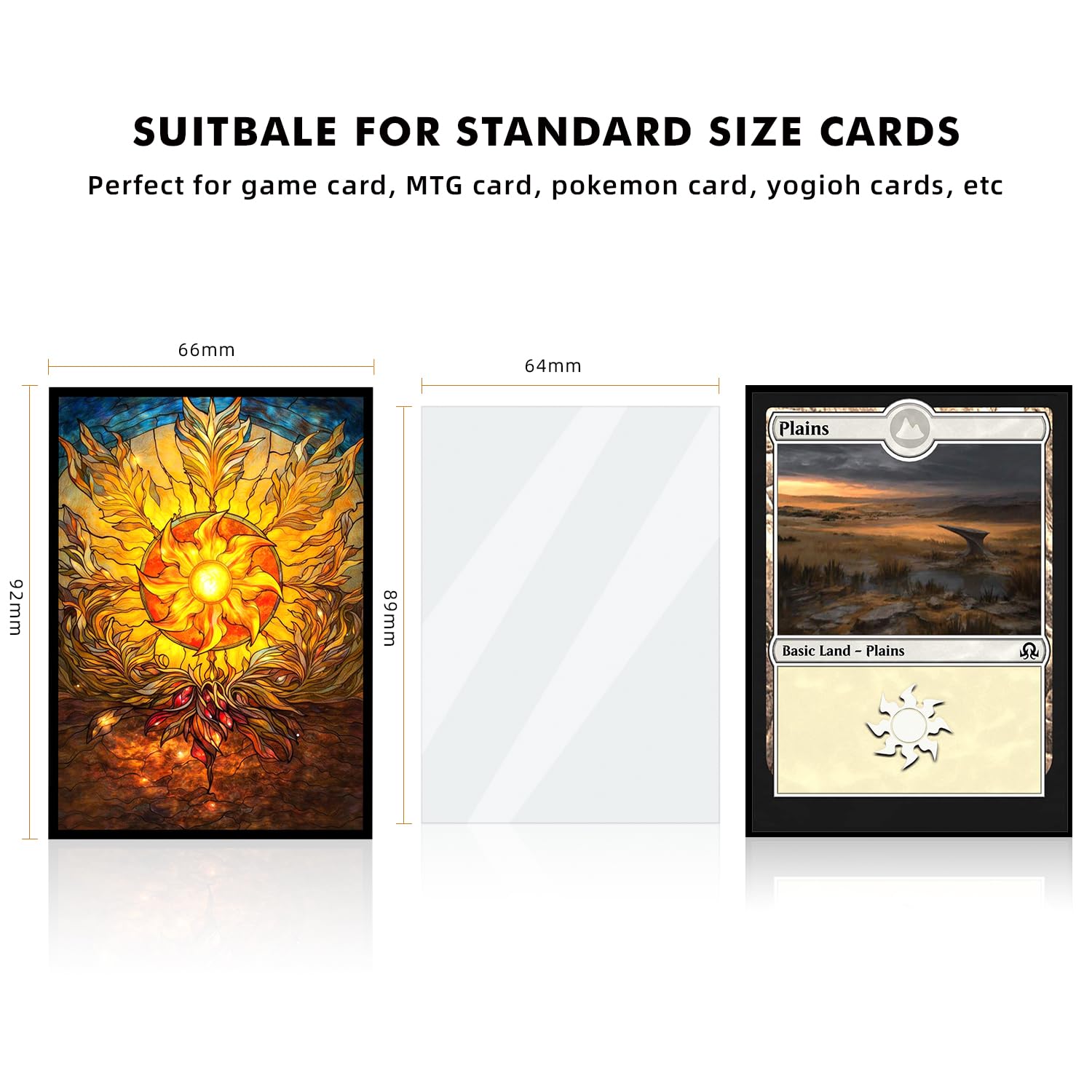 Amazon.com: Katomula 100 MTG Card Sleeves with 100 Inner Sleeves, Textured  Back Art, Fit Standard Size Cards