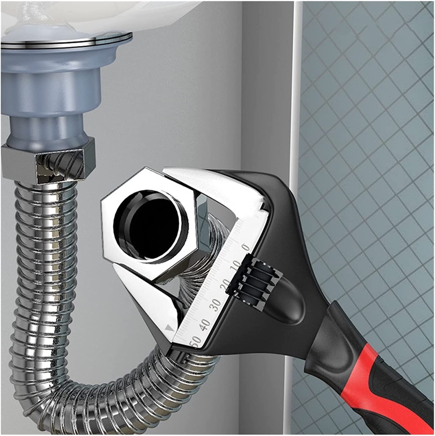 Llave Ajustable,Llave Ajustable,Llave Ajustable Llave Inglesa De Acero Inoxidable Mini Tuerca Llave Herramientas Manuales (Color : 6inch) (Color : 12inch)