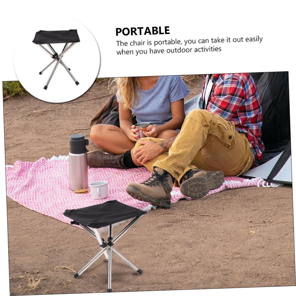 TOYANDONA Sedia Pieghevole Sgabello Da Campeggio Pieghevole Sedia Da Esterno Leggera e Portatile Rinforzi Alle Connessioni Facile Riporre e Trasportare