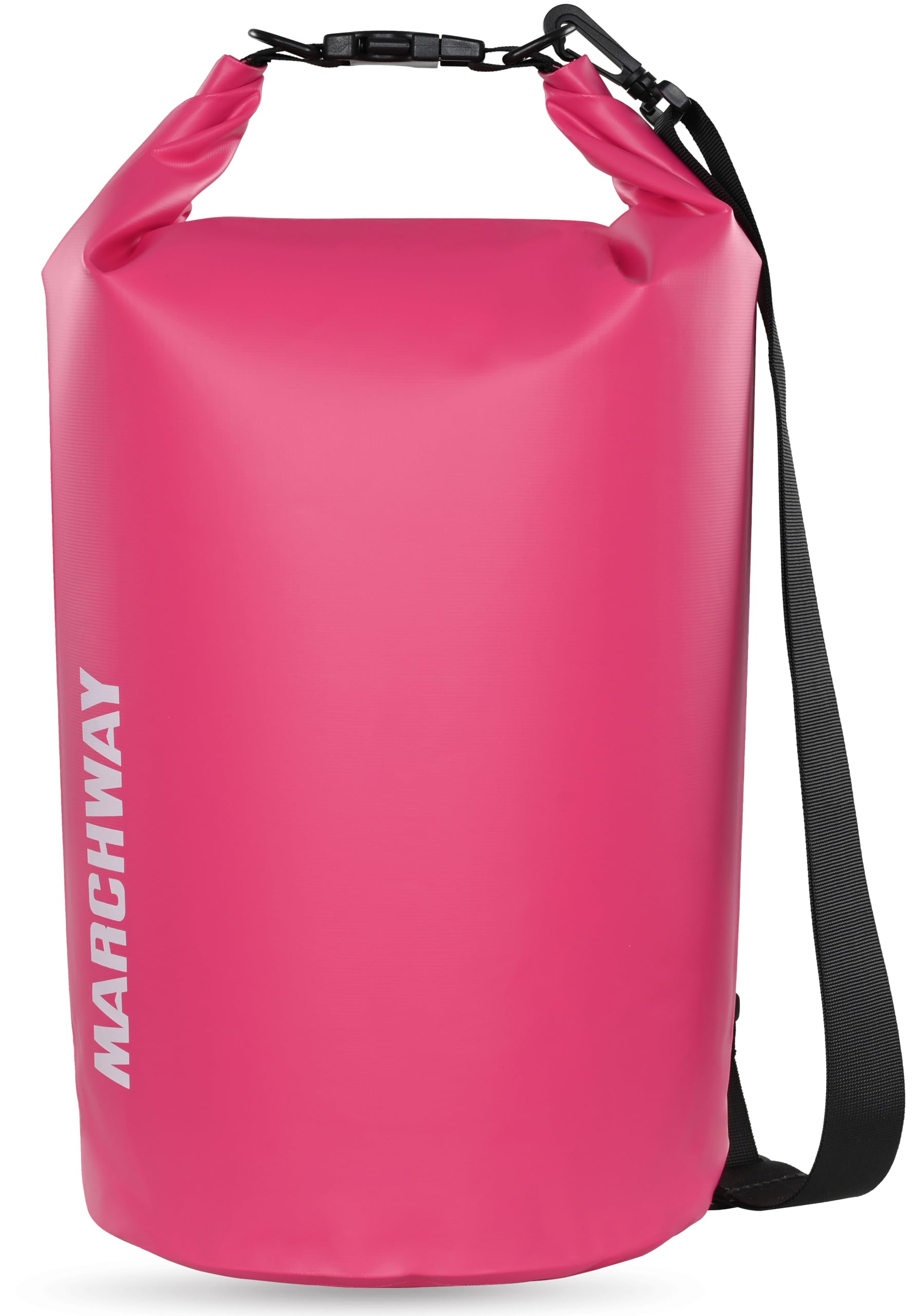 MARCHWAY Floating Waterproof Dry Bag Backpack 5L/10L/20L/30L/40L, Roll Top Sack Keeps Gear Dry for Kayaking, Rafting, Boating, Swimming, Camping, Hiking, Beach, Fishing (Pink, 20L) — image 1