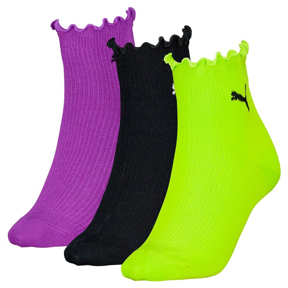 Puma Ruffle Quarter Socks 3 Units EU 39-42