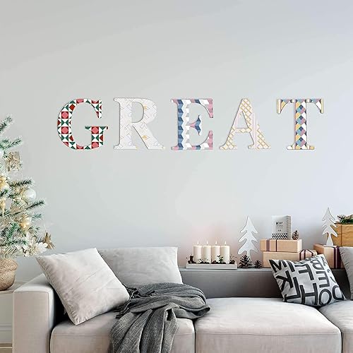 Miniatura 8 de Letras de madera de 12 pulgadas de alto, letras de madera sin terminar de 0.28 pulgadas de grosor, letras de madera en blanco para decoración de