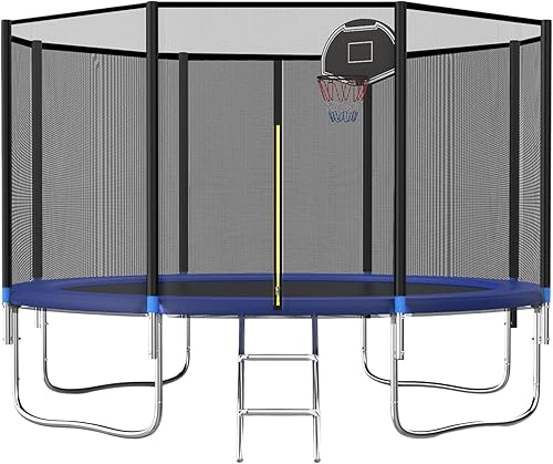 Miniatura 18 de Tranpoline - Tranpoline para exteriores de 16 pies, 14 pies, 12 pies, 10 pies, para niños y adultos, capacidad de peso de tranpoline de 300 a 1000
