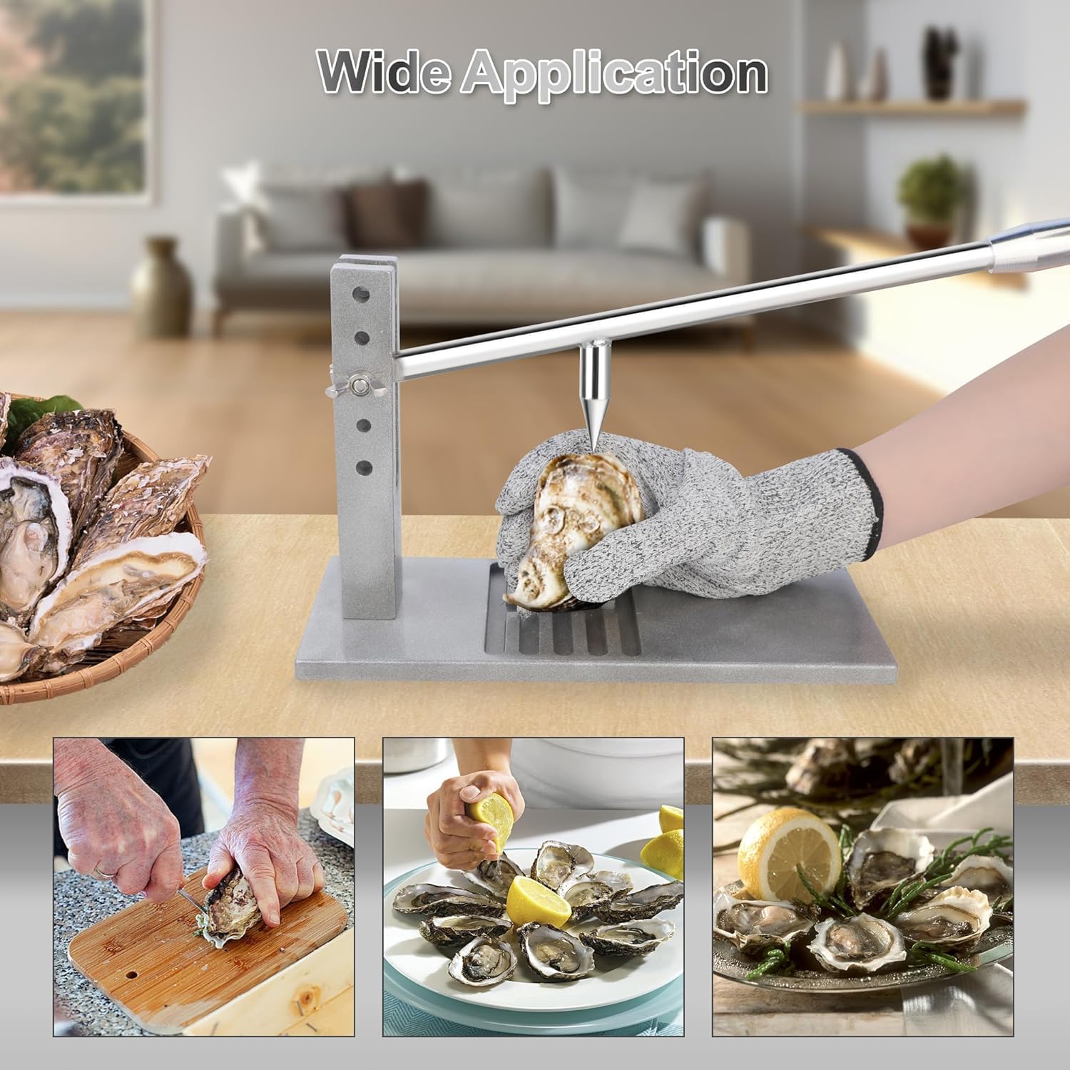 Set di attrezzi per ostriche Shucker Portatile Sgusciare Ostriche Strumento Macchina per Aprire Ostriche Strumenti di Shucking del Pesce per l'hotel, Buffet della Famiglia