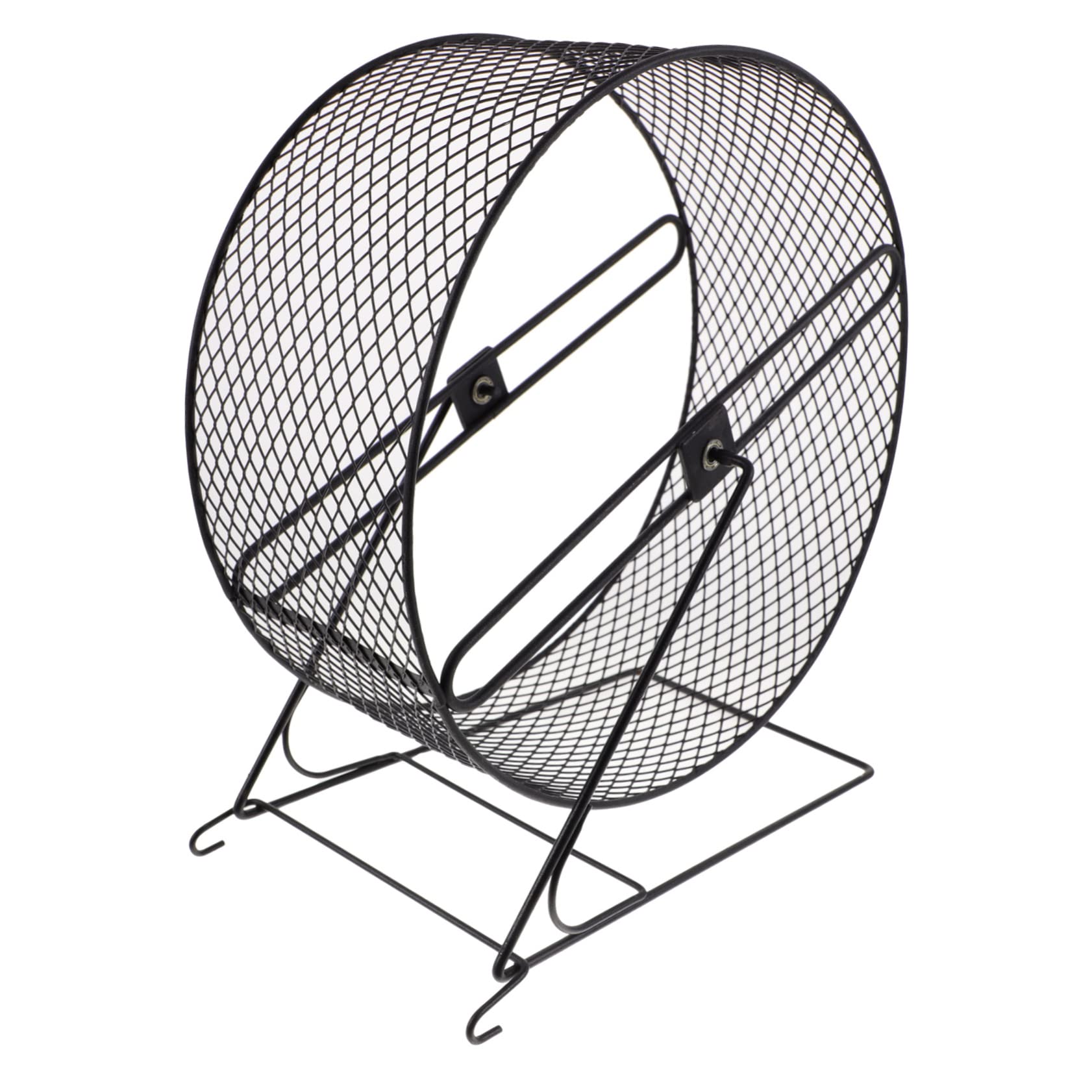 WOONEKY Roue Silencieuse Boule pour en Fer Noir Hamster Doré 25cm Jouet D’Exercice Sûr pour Petits Animaux Écureuil