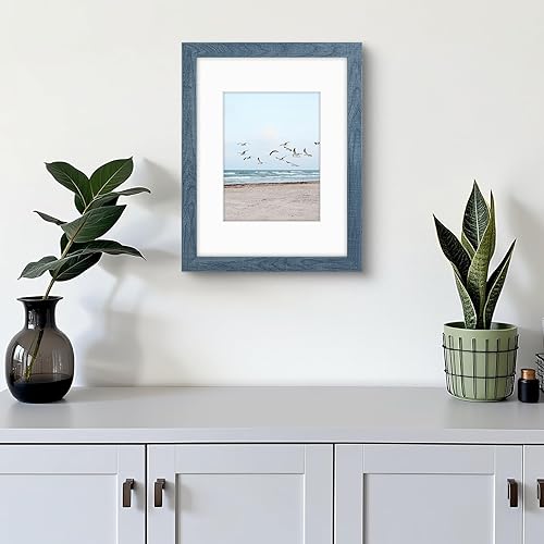 Vista 145 de Frametory, Los marcos de 16 x 20 pulgadas muestran imágenes de 11 x 14 pulgadas con paspartú o fotos de 16 x 20 pulgadas sin paspartú, vidrio Plata