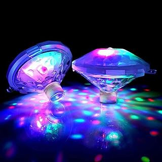Bath Lights Disco Lights,Battery Powered Floating Pool Lights LED Color Changing with 8 Modes Hot Tub Lights,Waterproof Underwater Swimming Pool Light for Pool Pond Disco Fountain,Bath Lights for Kids