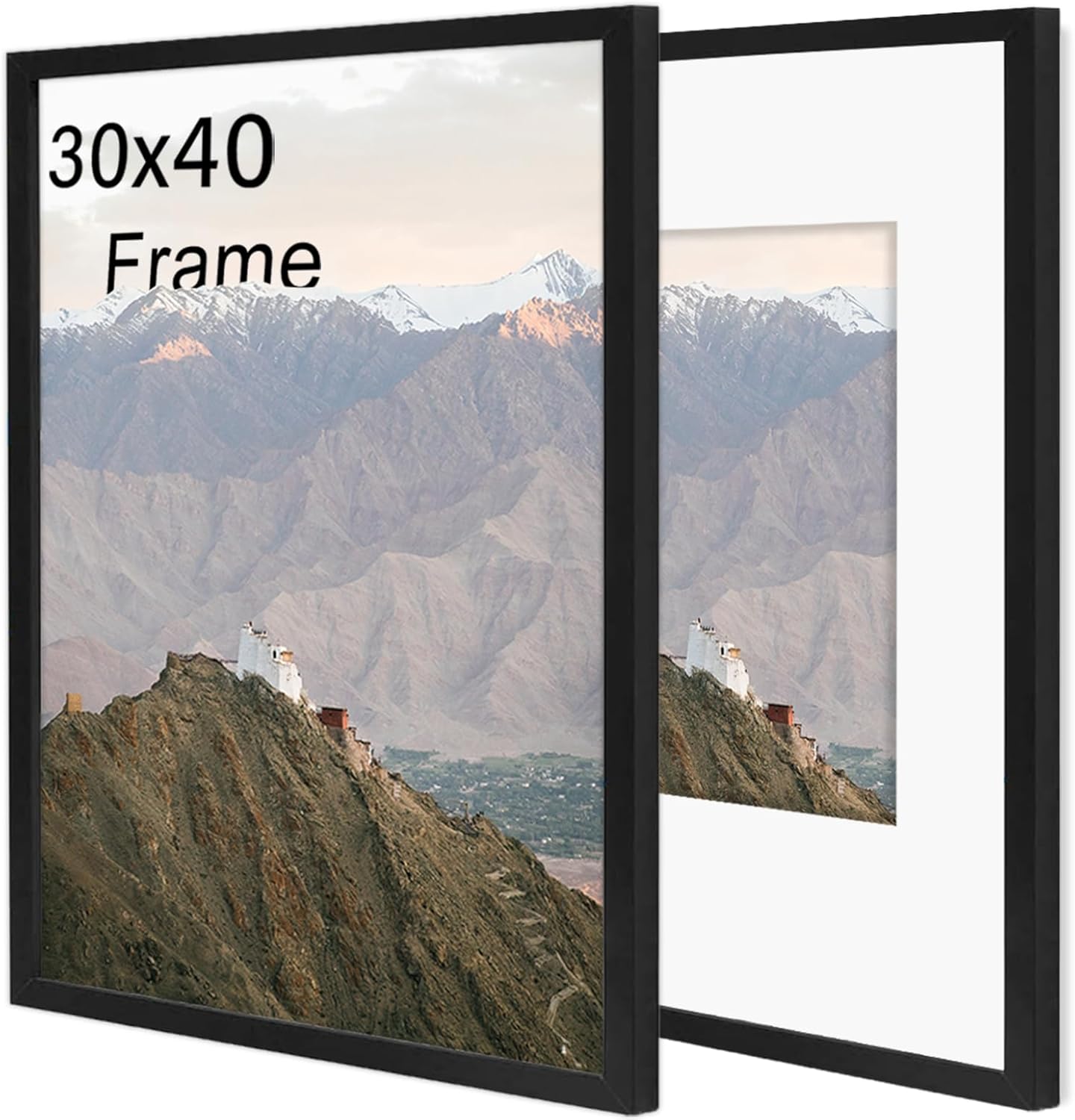 RUN HELIX Frame 30 x 40 cm (11.8x15.75inch), Wooden 30x40 Picture Frames with Mats Suitable for