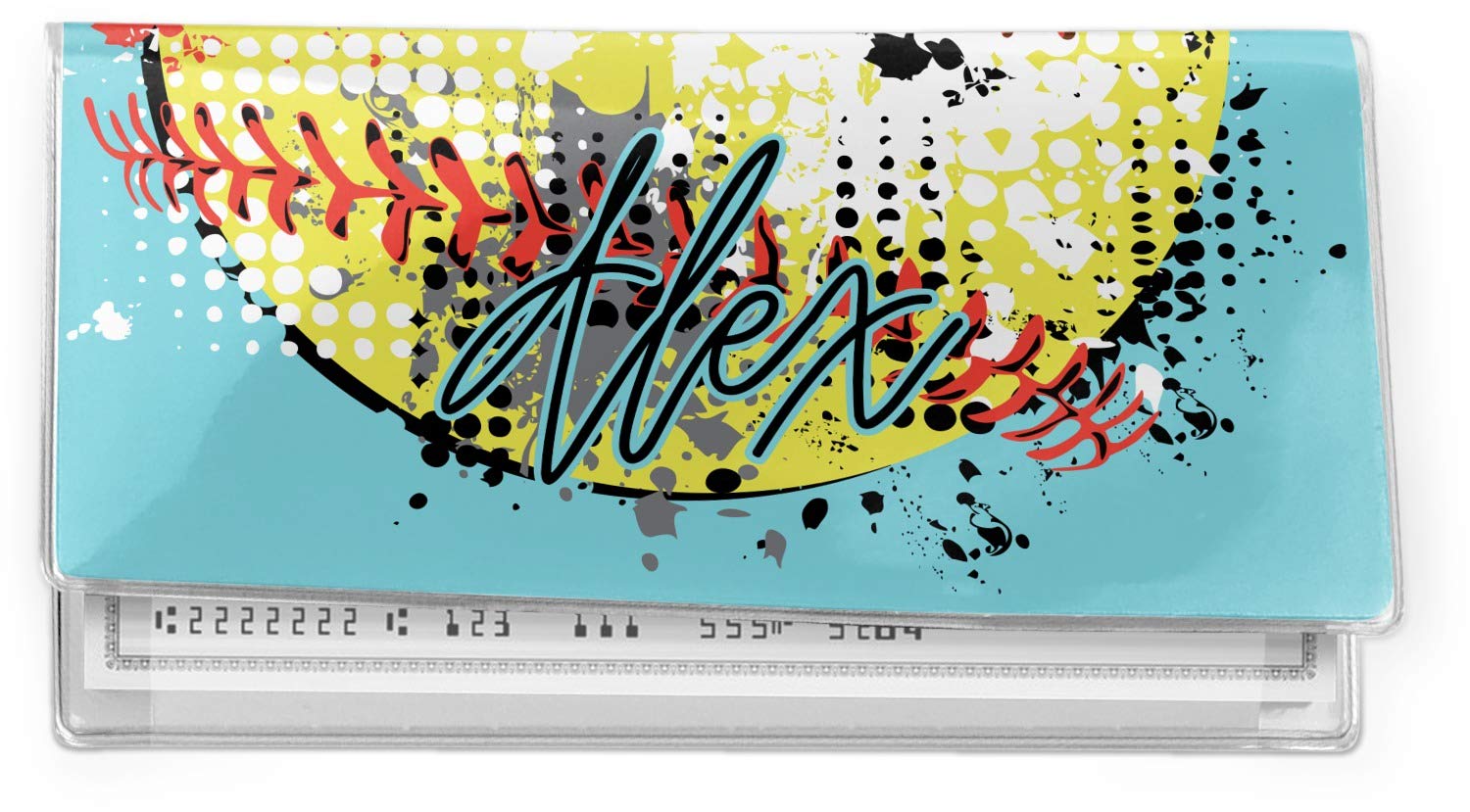 YouCustomizeIt Personalized Softball Vinyl Checkbook Cover