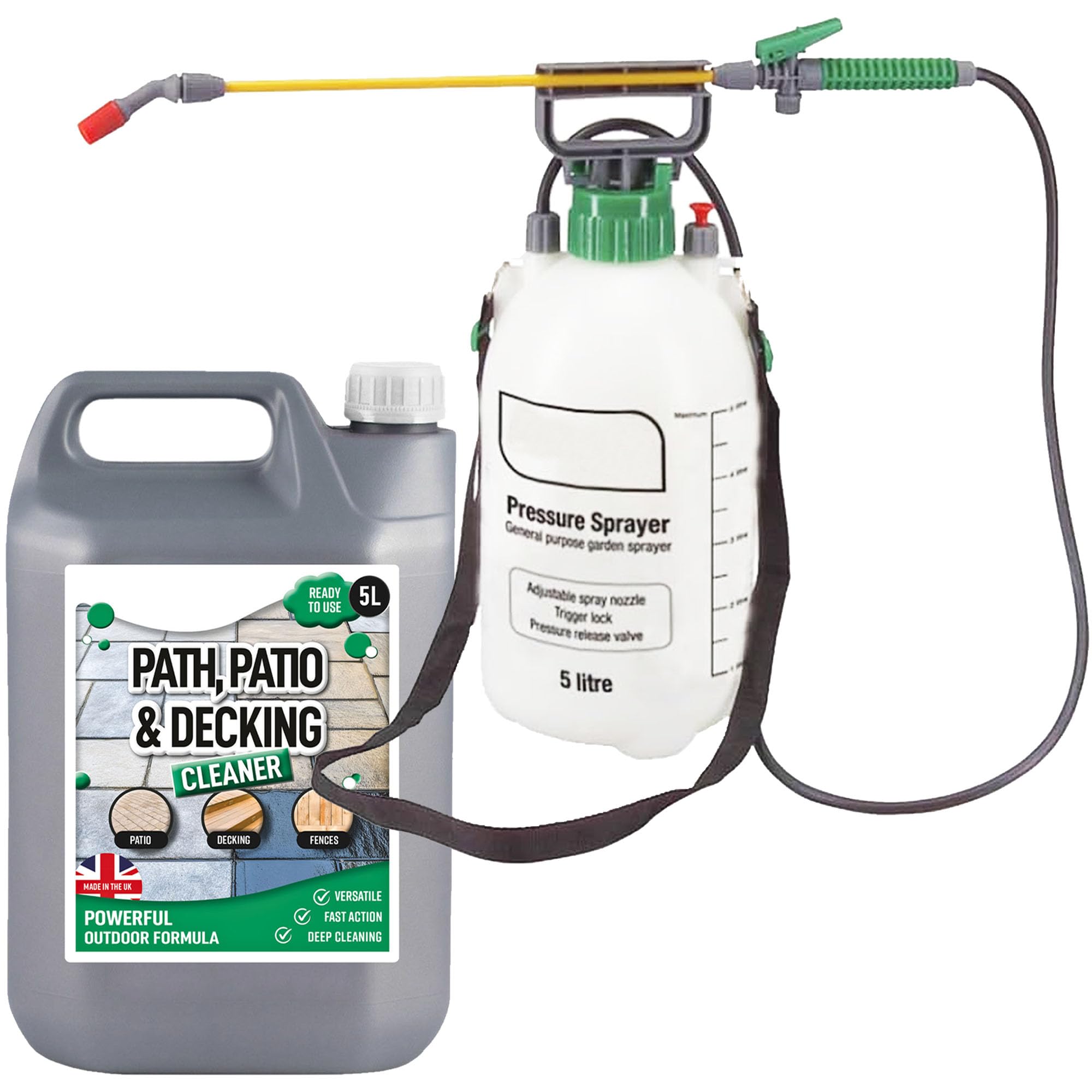 5L Path Patio & Decking Cleaner With Pressure Sprayer