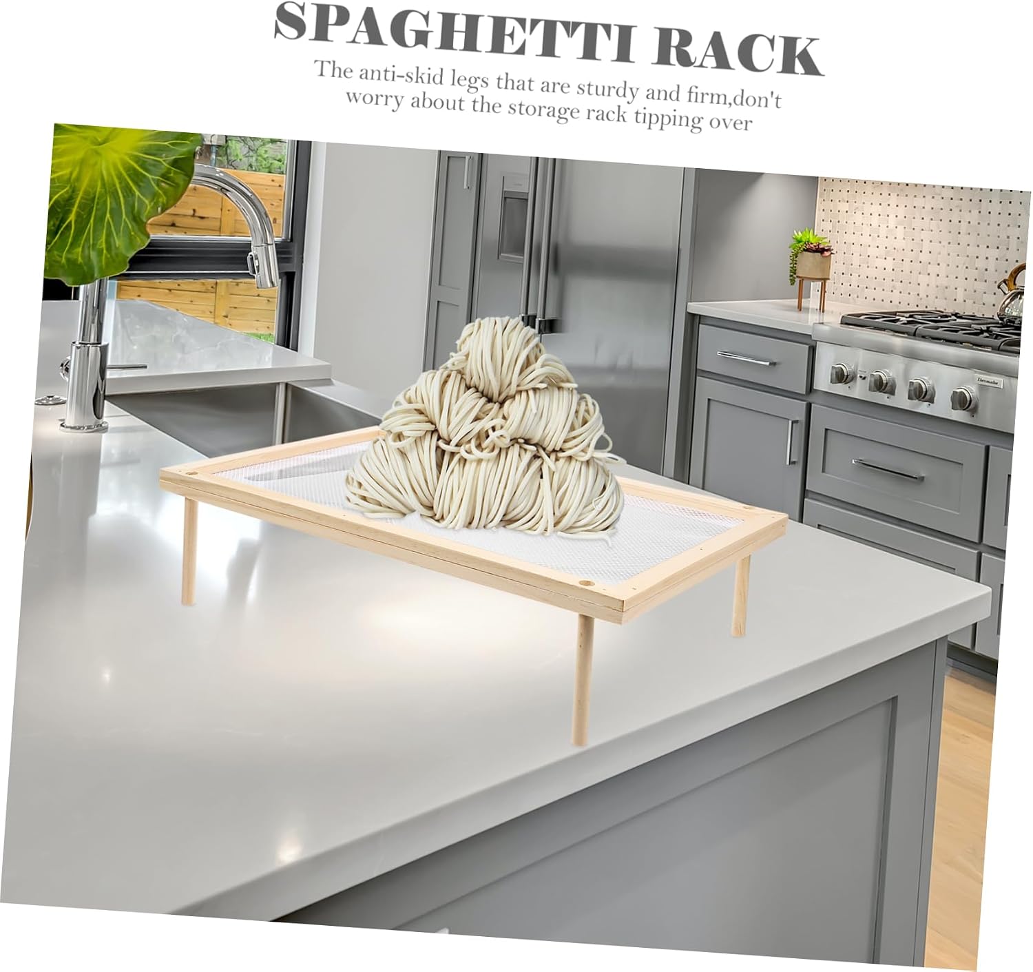 Noodle Drying Rack Multi Functional Spaghetti and Vegetable Dryer Stackable Fruit Drying Rack for Home Use Frame with Mesh Surface for Pasta and Herb Drying