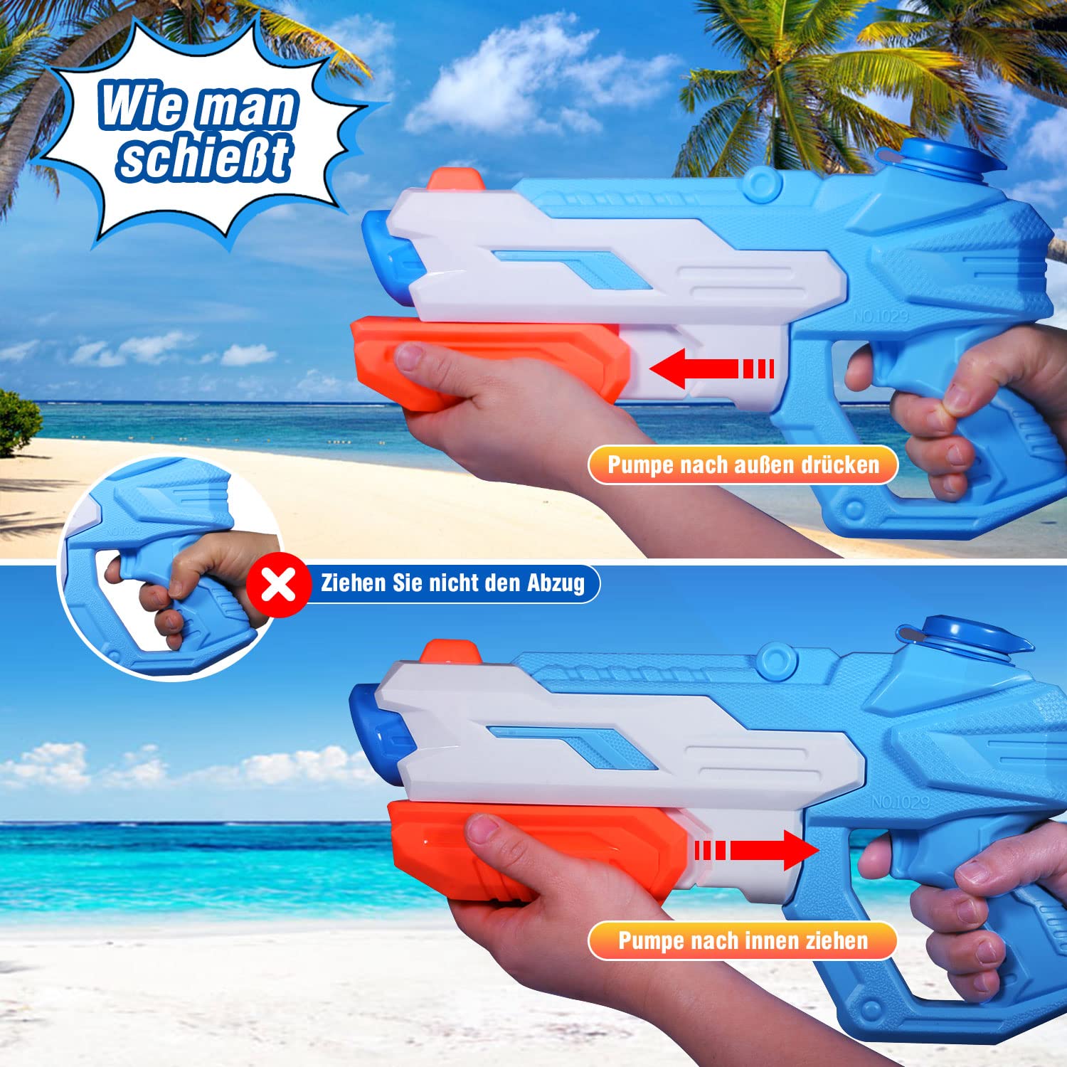SuperSplash waterpistool met vulfles 33 cm