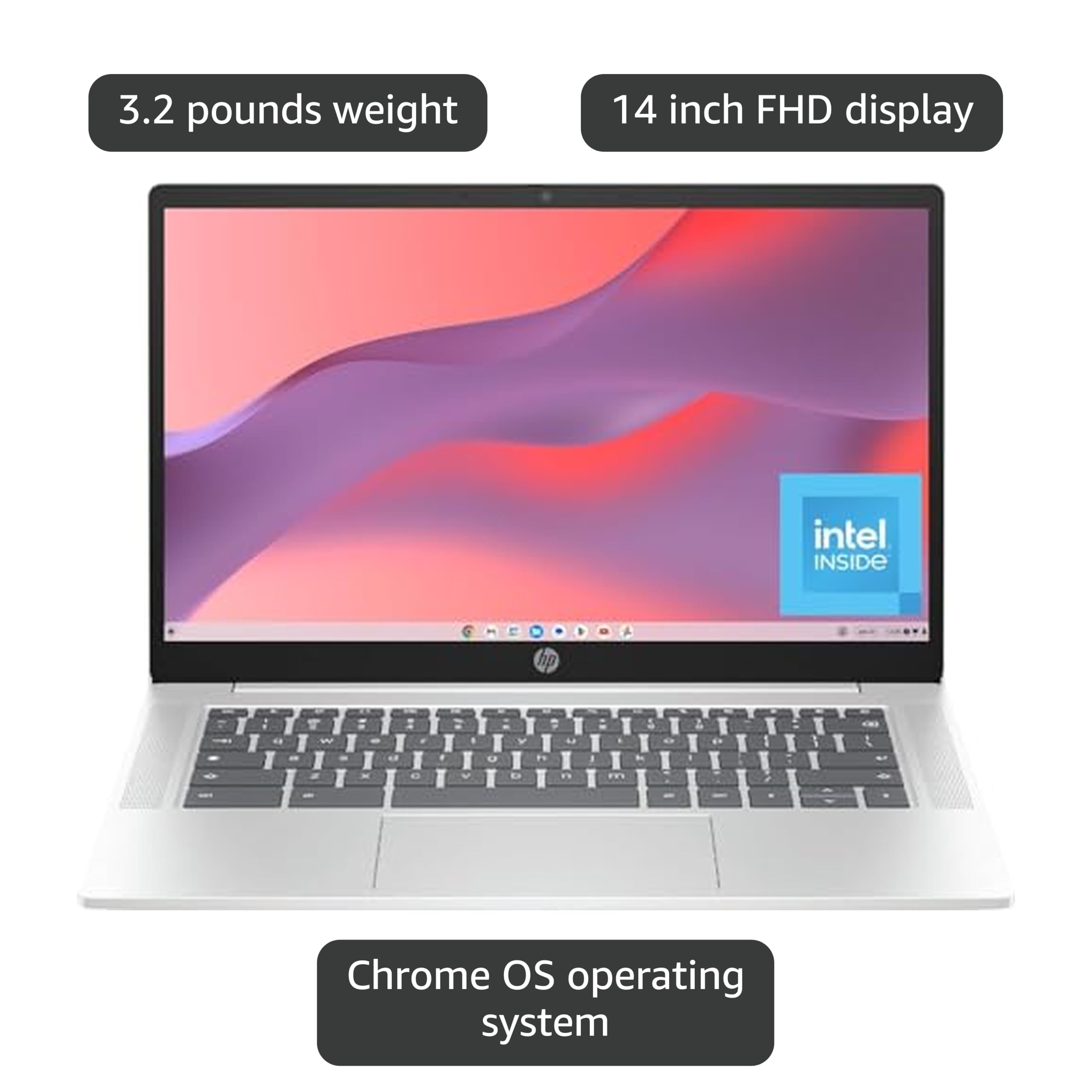Amazon.com: HP Chromebook 14 inch Laptop, FHD Display, Intel N100