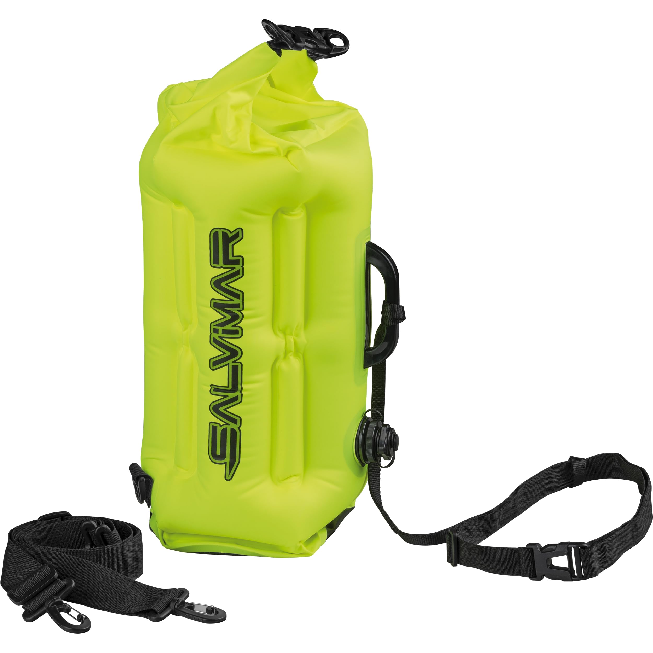 SALVIMAR Unisex - Adult Swimmy Safe Bag Swimming Buoy, neon Yellow, 62 cm, Buoy with Waterproof Bag