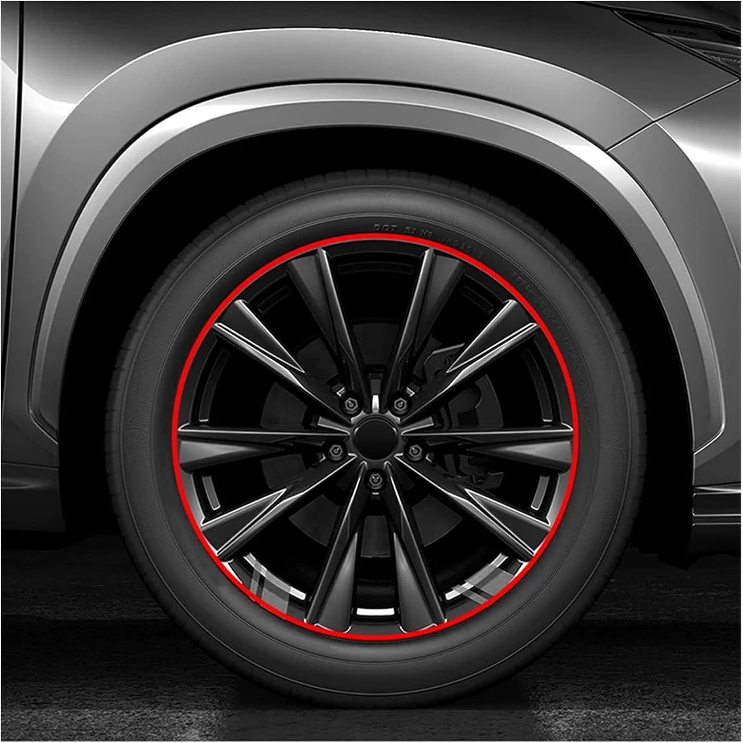 4 メートル / 8 メートル車のリ​​ム保護ストリップタイヤ保護カバー車のホイールリムスタイリング高輝度マット車のホイールステッカ