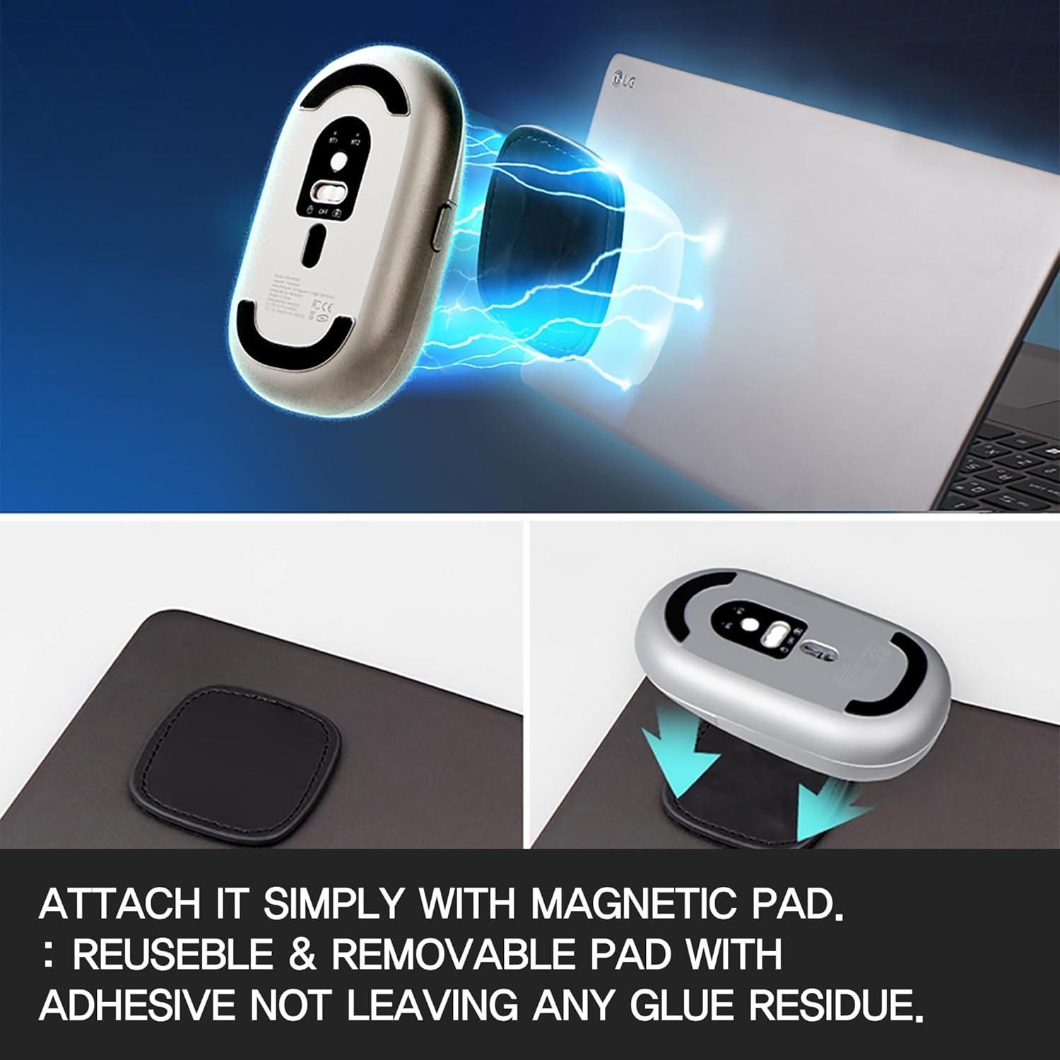 Magnito – Magnetic Wireless Bluetooth Mouse for MacBook, iPad, Laptop, Windows, Chrome OS, Linux – Compact & Portable, Slim, Lightweight, Quiet Clicks – The Best Travel Mouse (Space Gray)