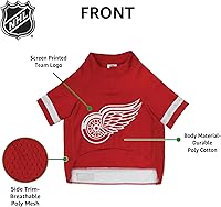 Vista 7 de Pets First Camiseta para perro de la NHL, Detroit Red Wings, XXL, una camiseta grande prémium para perros y gatos