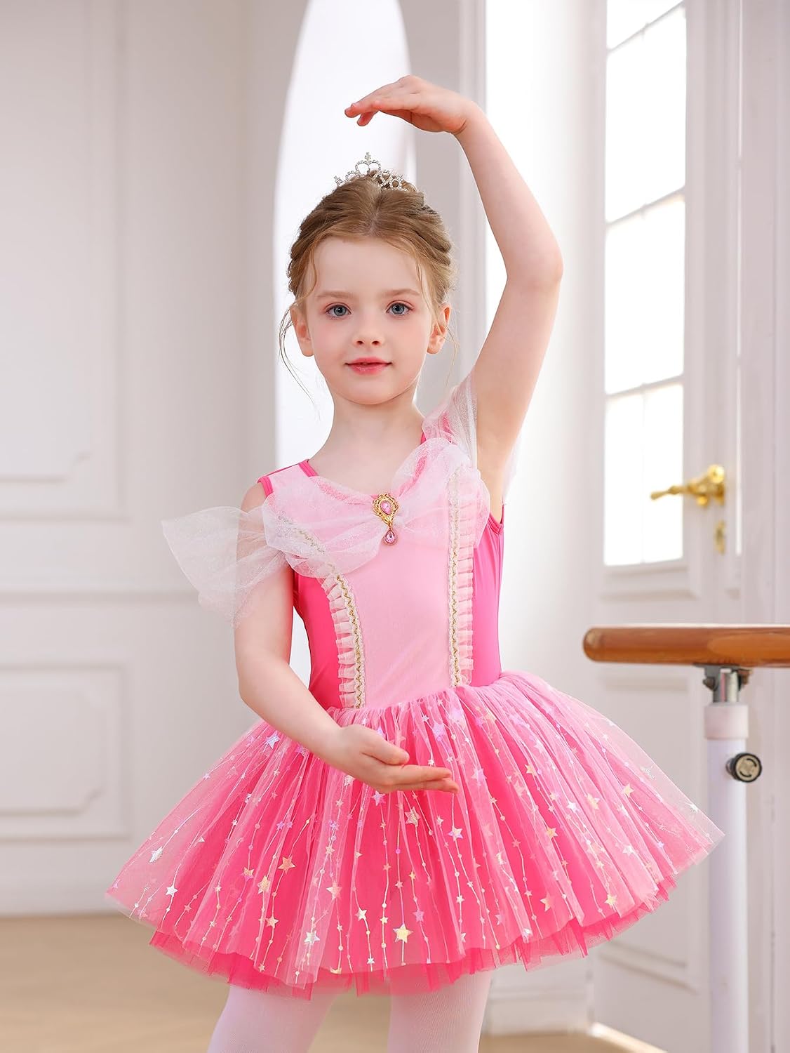 Mecceos Ballet Tutu for Girls Ballerina Swan Lake Costume Toddler Leotard Ballet Dance Costumes