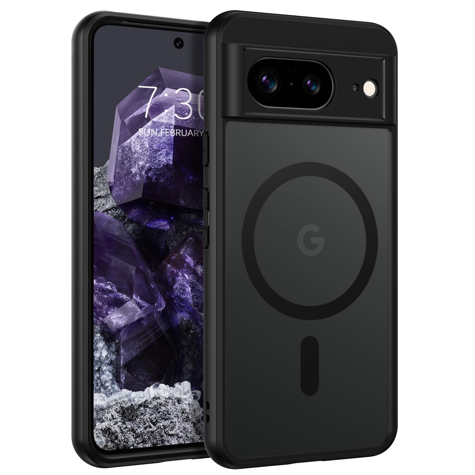 Google Pixel 8 ブラック 本体 ケース付き Google Pixel 8a ケース 耐衝撃 ブラック スマホケース スマホカバー