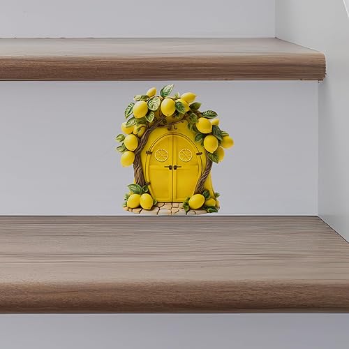 Miniatura 2 de Decoración de cocina de casa de árbol de limón - Adhesivo de pared para puerta de