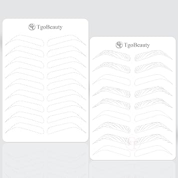 Professional Double-Sided Microblading Practice Skin, White Silicone Sheet for Eyebrow Permanent Makeup&Hair Strokes Training, Realistic Texture with Silver Outline 1pc
