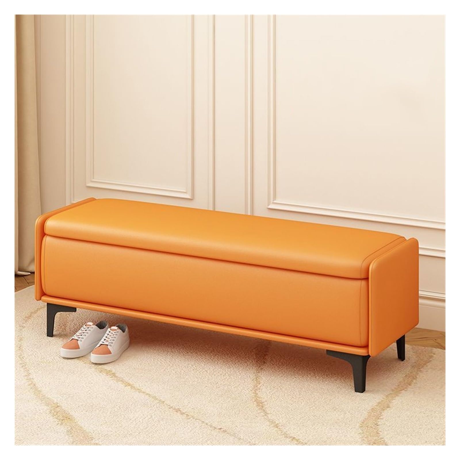Banc de chevet rembourré et repose-pieds de chambre à coucher moderne 80x40