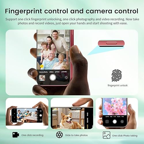 Miniatura 4 de Huness 16PROMA X - Teléfono celular desbloqueado, pantalla HD de 6.99 pulgadas, Android 14 de 16+512 GB con tarjeta de memoria de 128 GB,