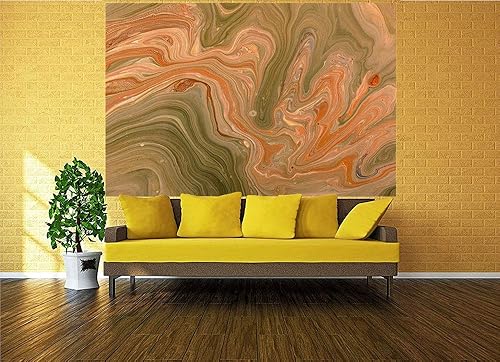 Miniatura 7 de 77x30 inches Wall Mural,Antique Marble Textured Ocean Style Organic Granite Rock Formation Art Print Decorative Peel and Stick Self-Adhesive