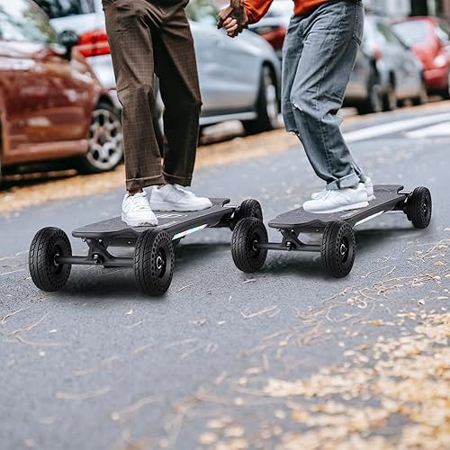 Miniatura 3 de JKING Monopatín eléctrico Longboard eléctrico con monopatín de control remoto, motor sin escobillas dual de 1800 W, velocidad máxima de 24 MPH,