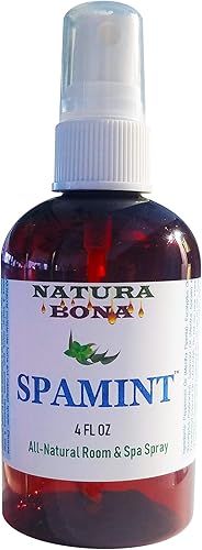 Miniatura 1 de Natura Bona Spray de menta y eucalipto de hierbabuena Spamint, masajes, desodorizante. Ayuda a eliminar los malos olores, ambientar la habitación y