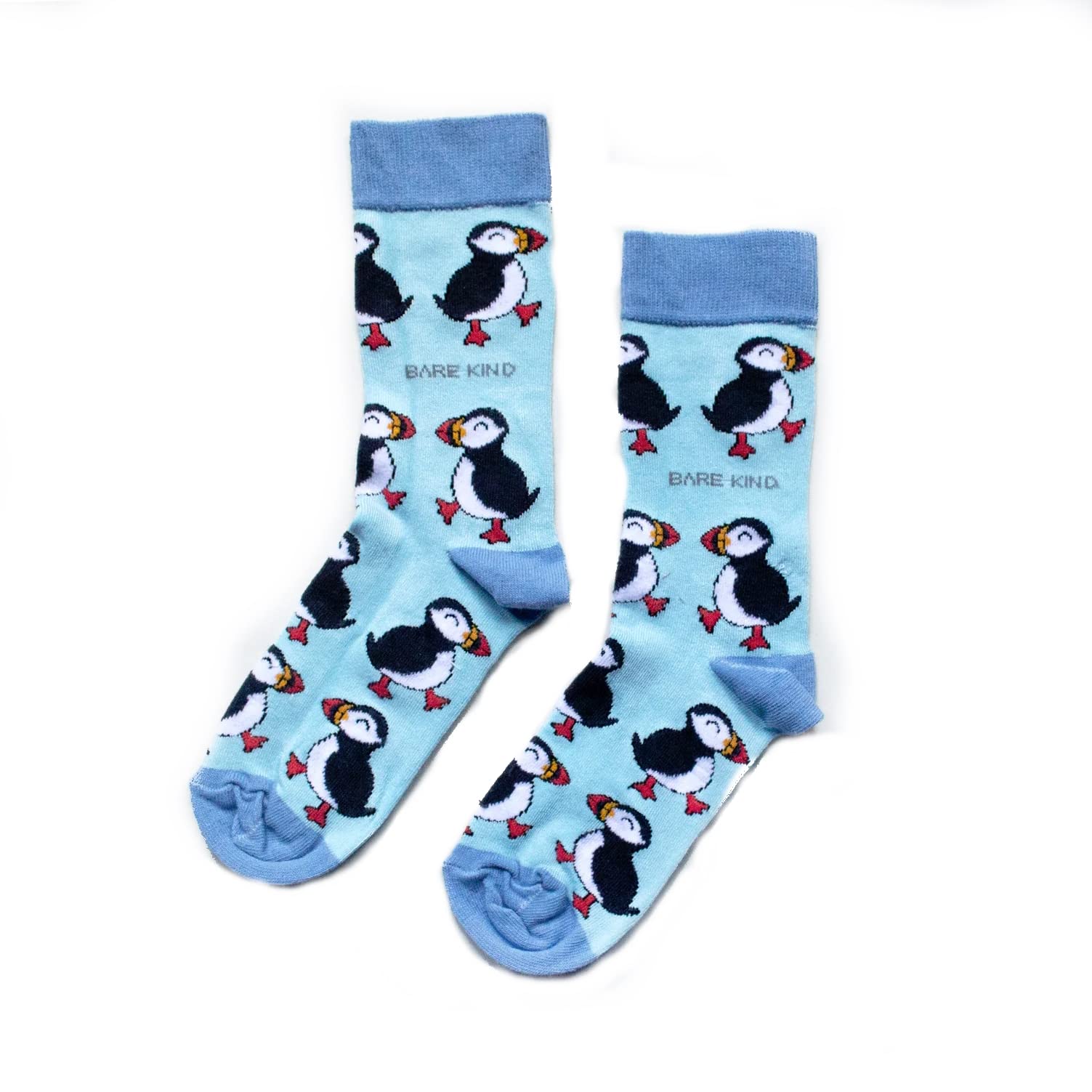 Bare Kind Blue Save The Puffins Soft Bamboo Socks, Uk 7-11