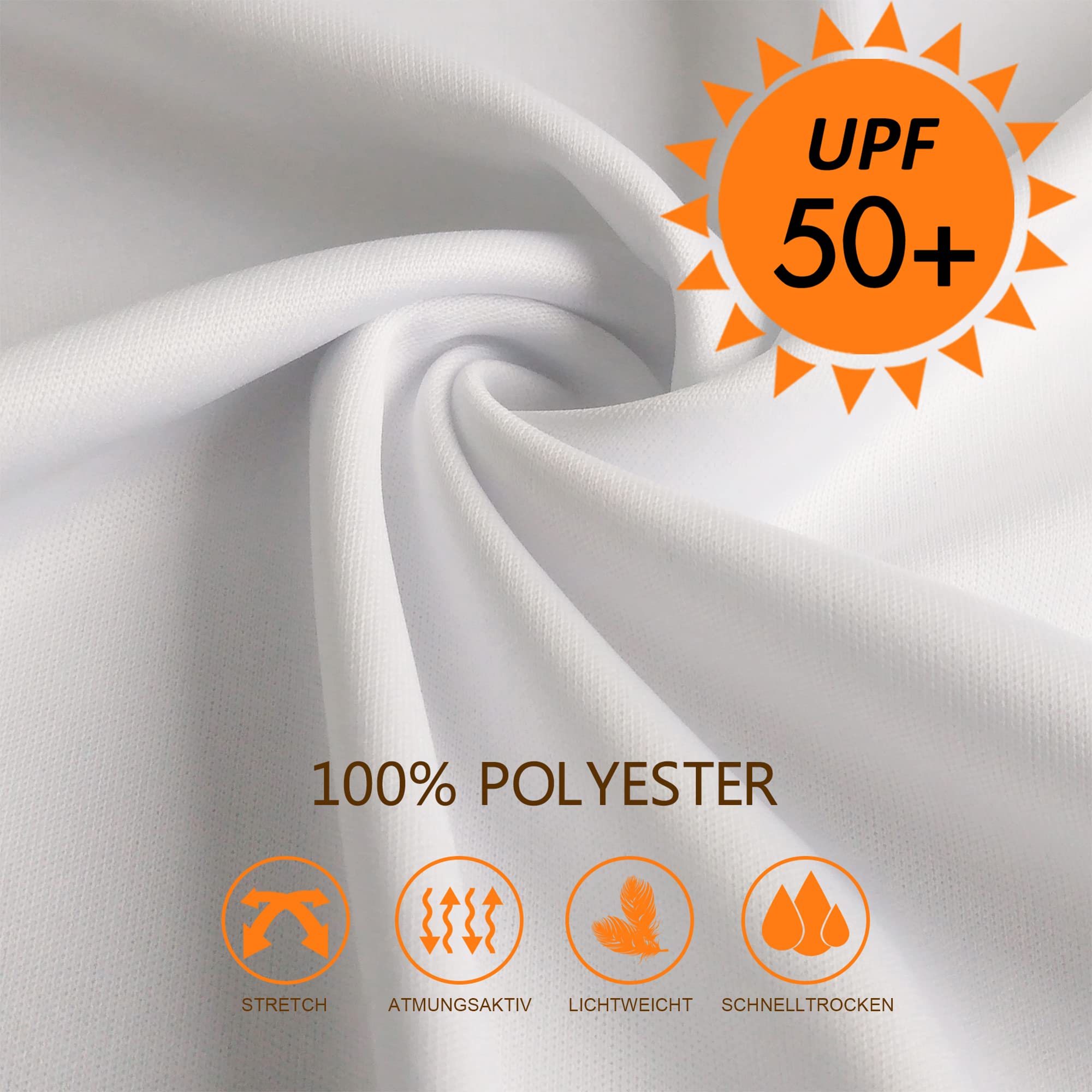 Uplf 50+ UV Camicia Manica Lunga Protezione Solare Leggera Pesca Escursionismo Allenamento t-Shirt