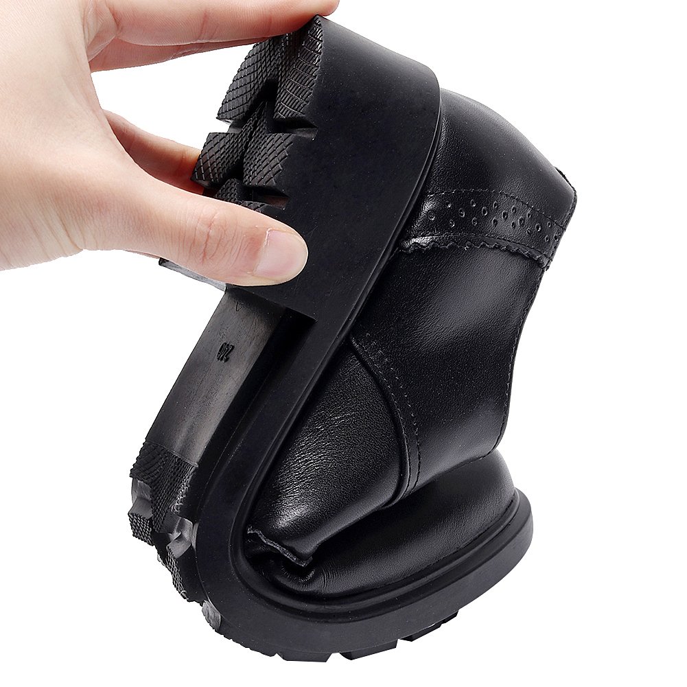 rismart Donna Rotonda Punta Abito Formale Pelle Scarpe Stringate Basse