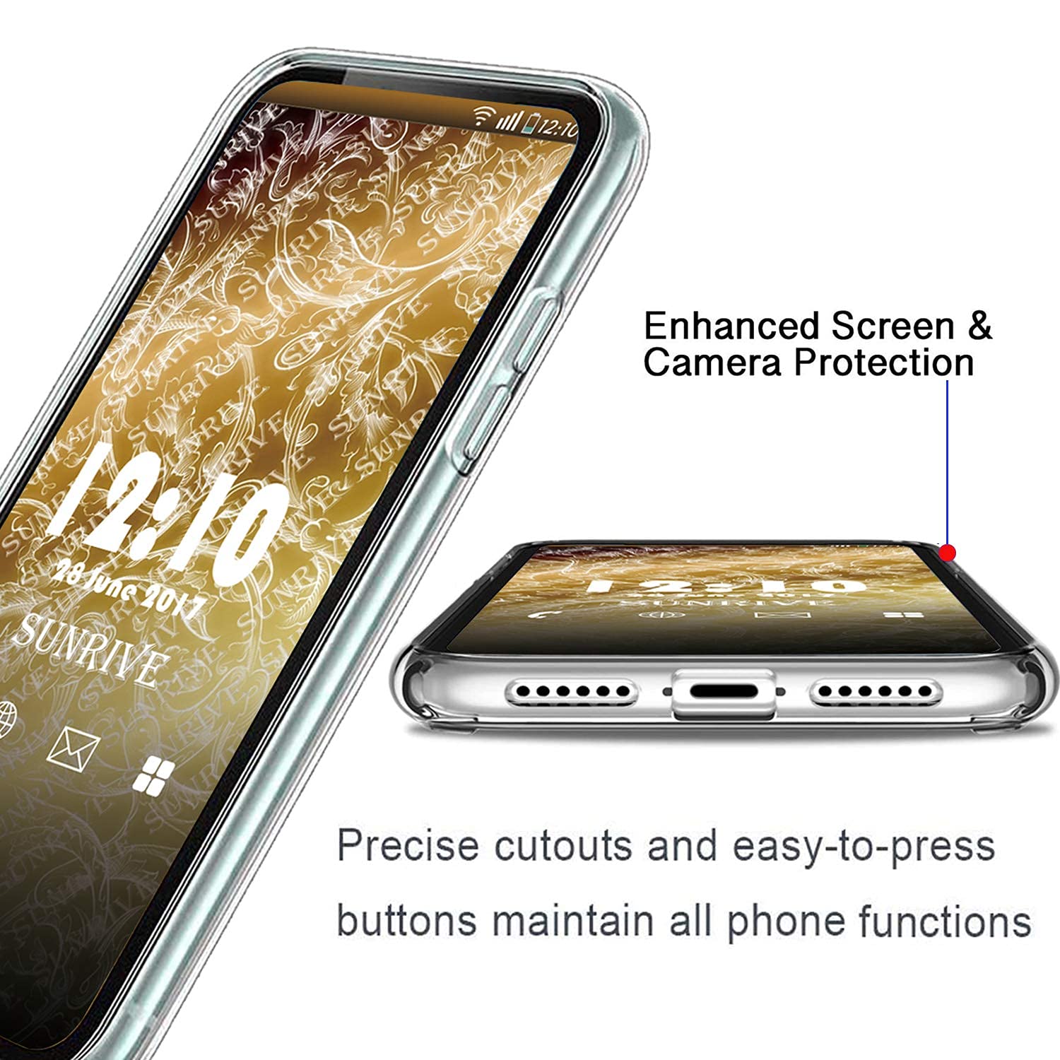 Sunrive Cover compatibile con OPPO A16S, Custodia Case in